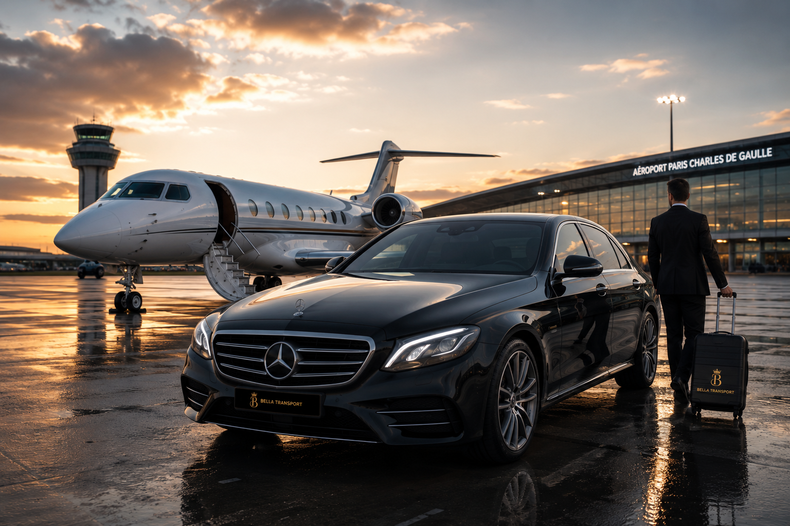 Transfert aéroport Paris avec chauffeur privé Bella Transport - Chauffeur privé à Paris et Île-de-France Transfert aéroport Paris avec chauffeur privé Bella Transport - Chauffeur privé à Paris et Île-de-France